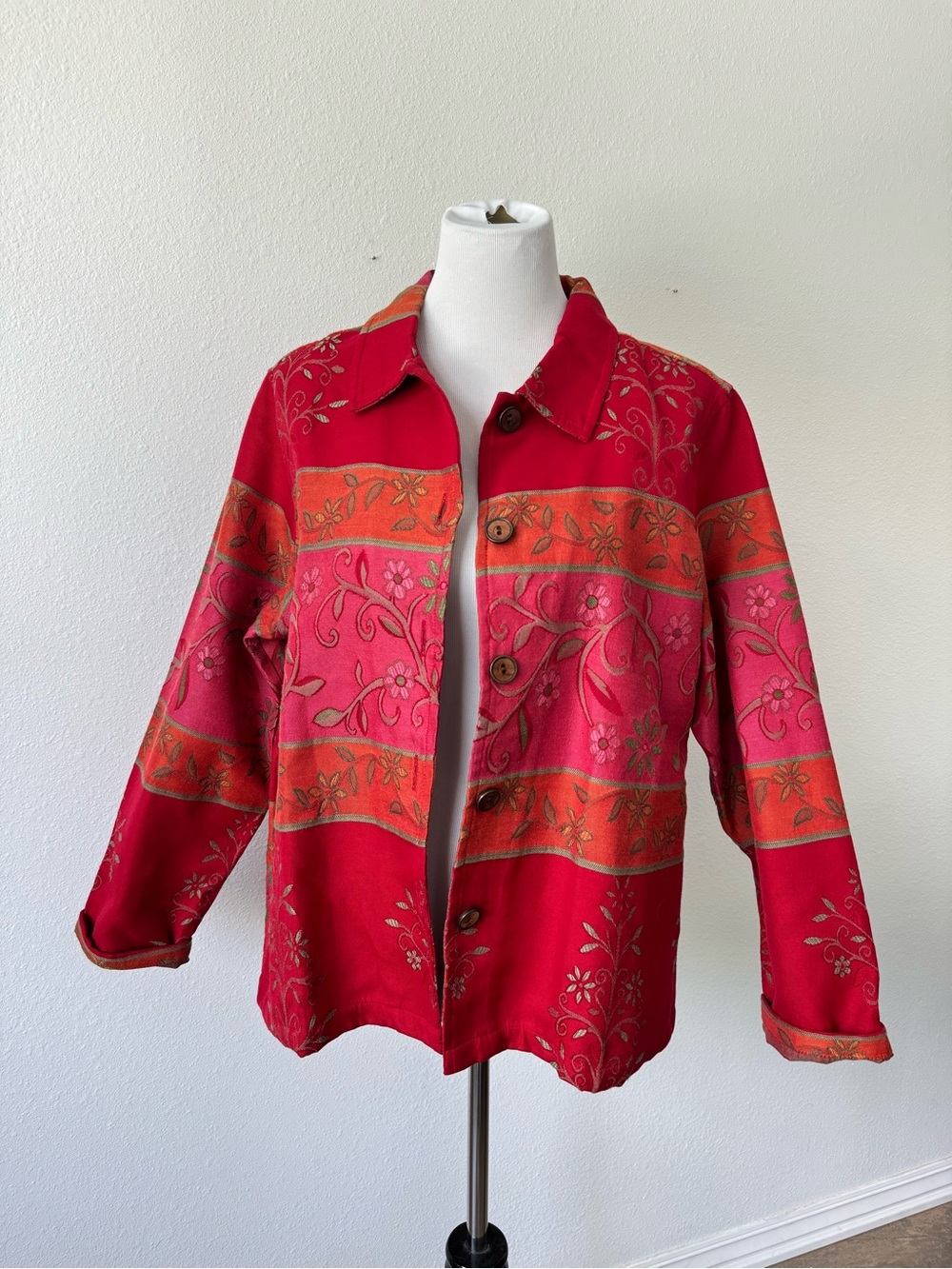 Vintage BFA Red/Pink Floral Jacket